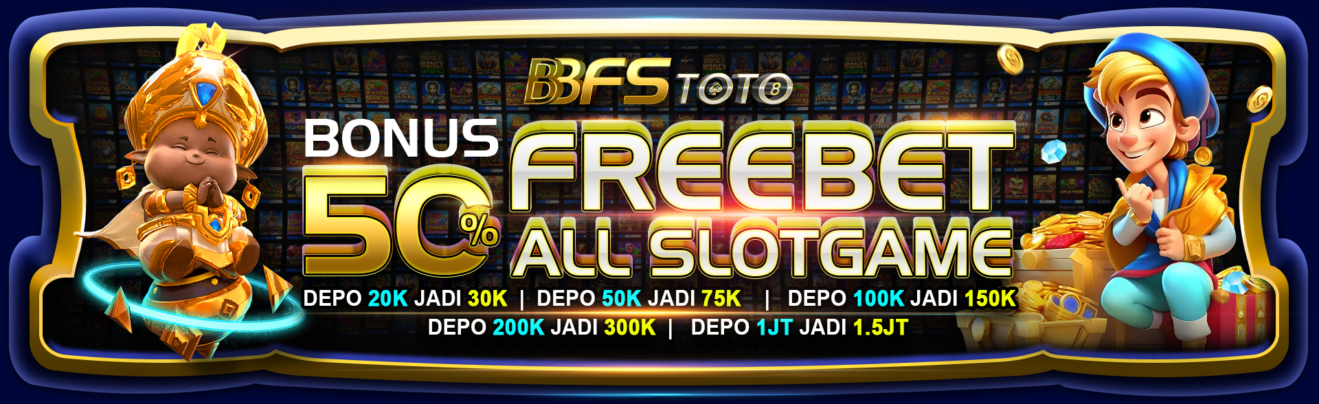 FREEBET 50% SLOTGAME SETIAP HARI